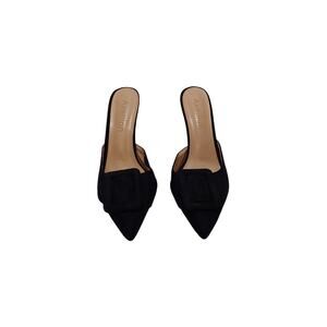 womens axellon high heel mules slip on backless loafers with pointed toes.